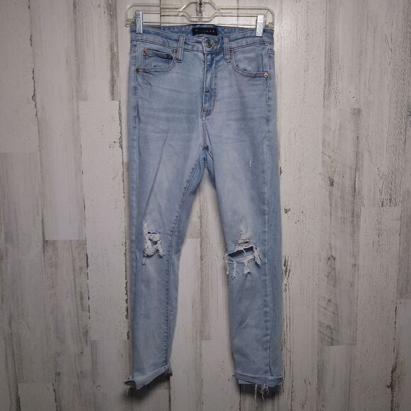 Aeropostale Super High Rise Ankle Jegging Raw Hem Size 6 - Picture 1 of 9
